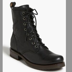 Frye Veronica Combat Boot in Black